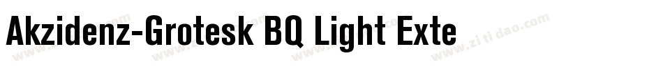 Akzidenz-Grotesk BQ Light Exten字体转换